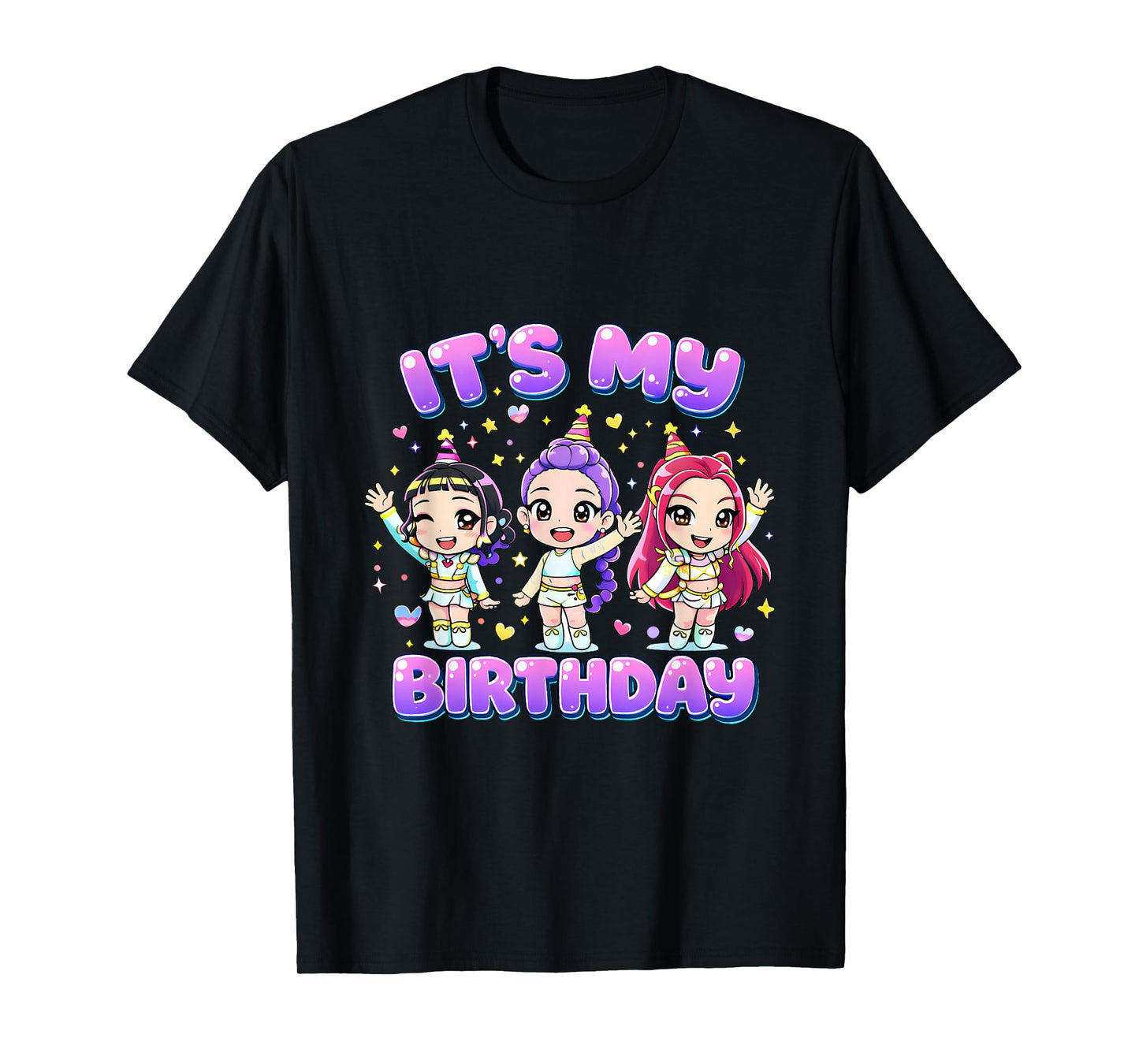 It's My Birthday Cute Chibi Kpop Funny Birthday Girl K-pop T-Shirt