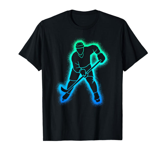 Hockey Player Kids Men Boys Ice Hockey T-Shirt
