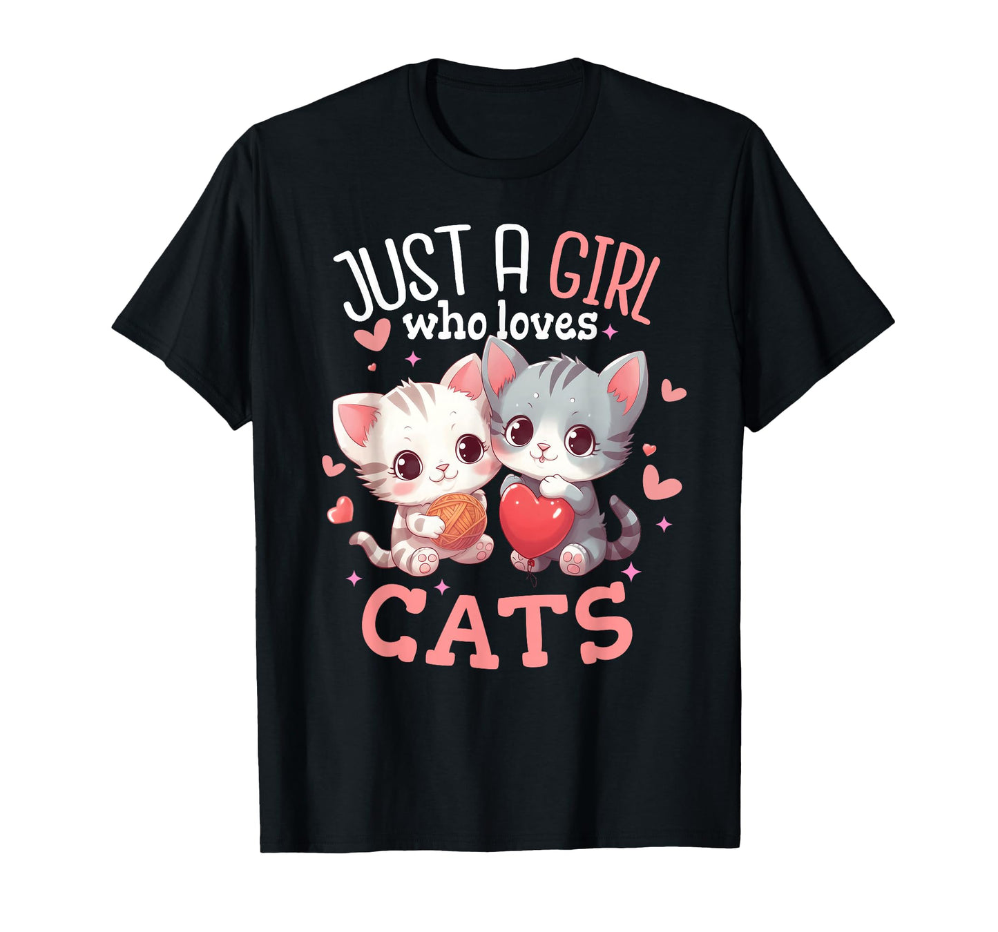 Just a girl who loves Cats Shirt Cute Cat lover Gifts T-Shirt