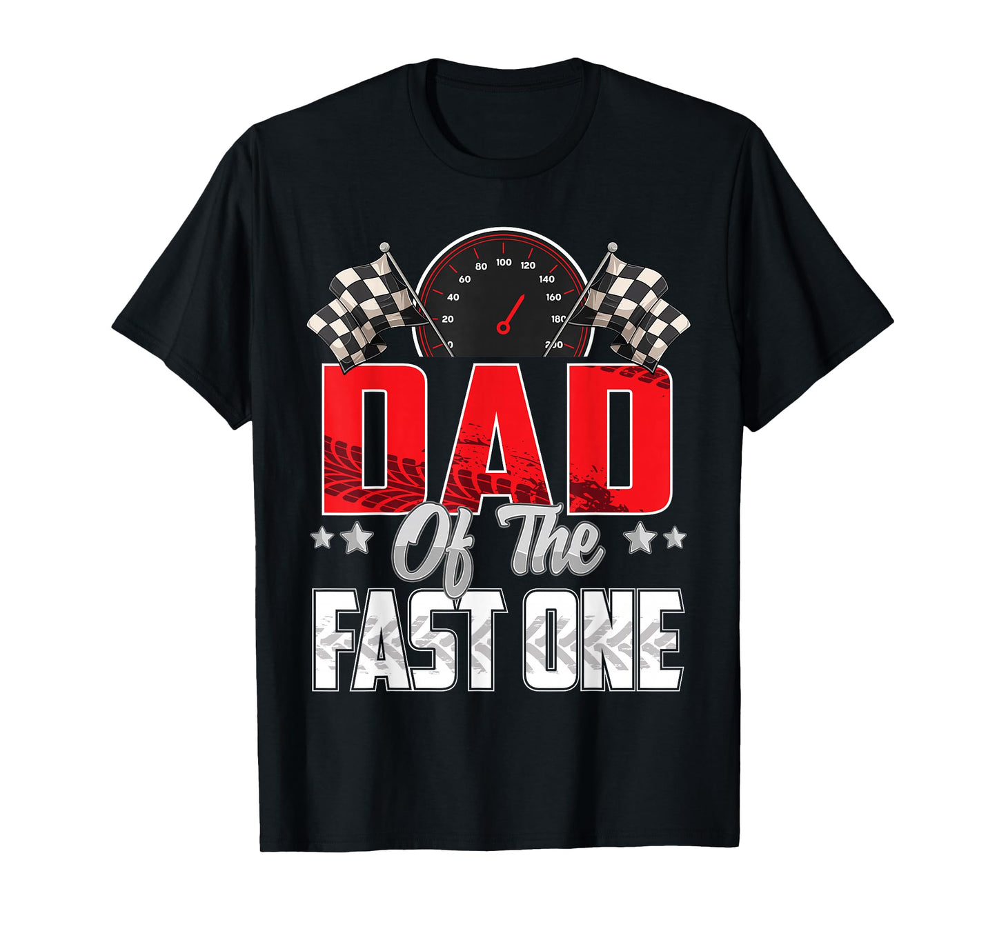 1 year old racing car fast one birthday 1st Family Dad T-Shirt