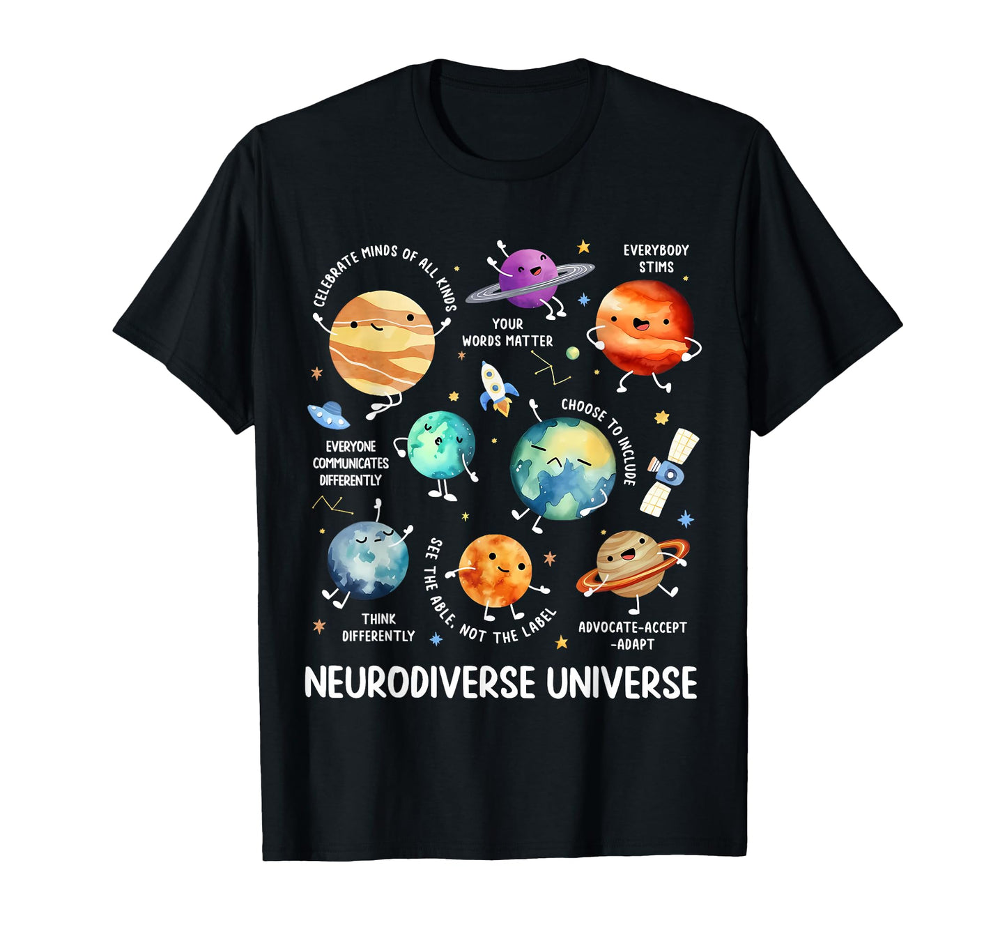 Neurodiverse Universe Neurodiversity Autism Awareness Kids T-Shirt