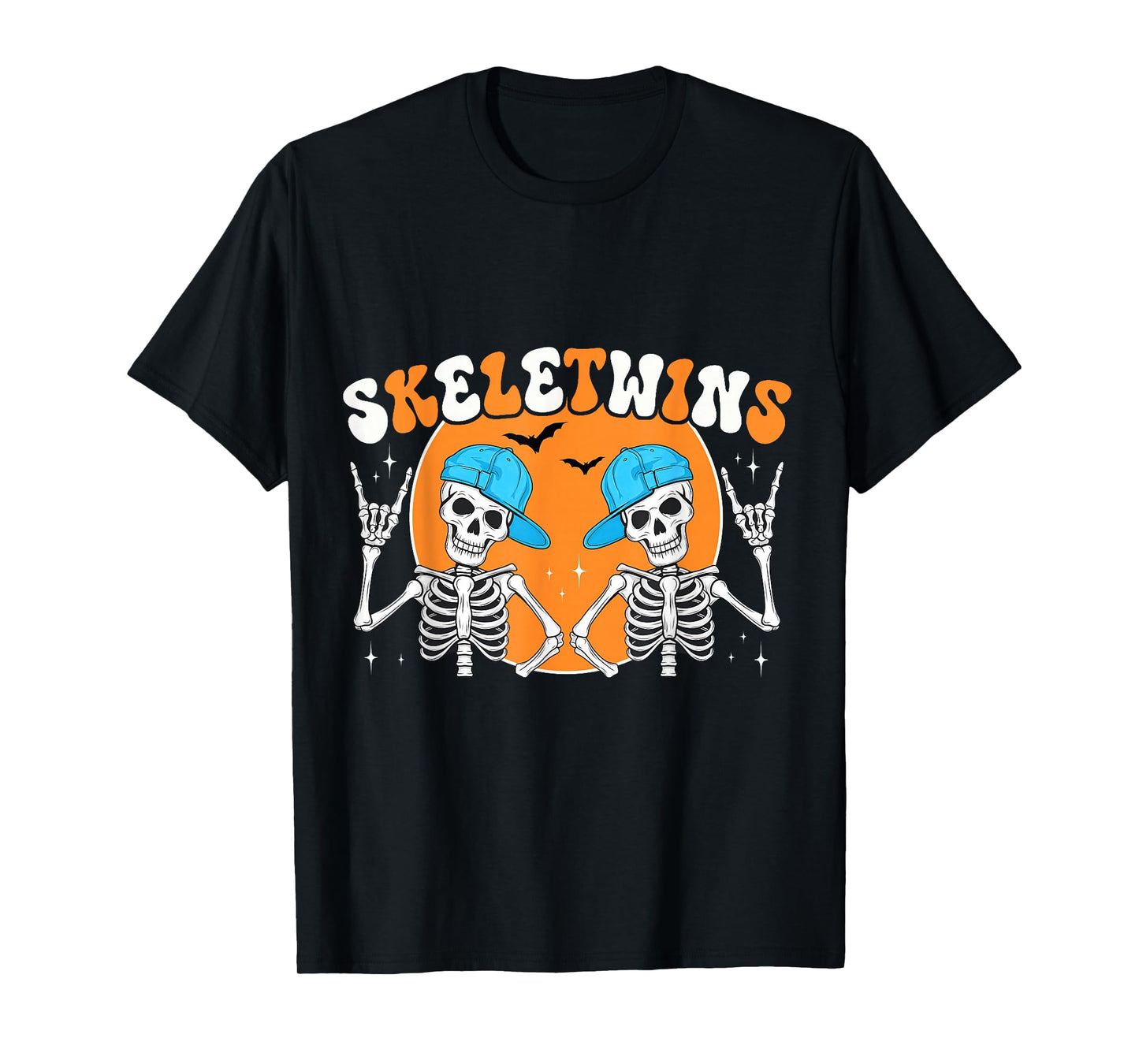 Skeletwins Halloween Twins Skeletons Hat Men Boys Costume T-Shirt