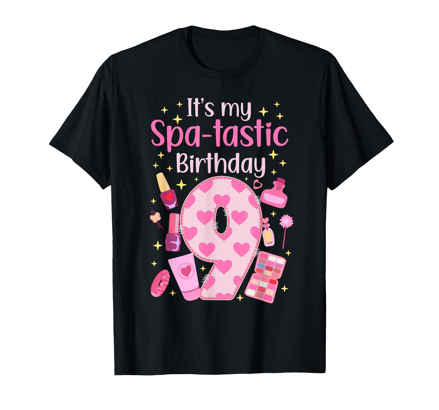 9th Spa Birthday Nine Year Old Spa B-Day Girls Spa Party T-Shirt