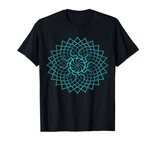 Mandala Geometry Sacred Fractal Art Yoga Mantra Good Vibe T-Shirt