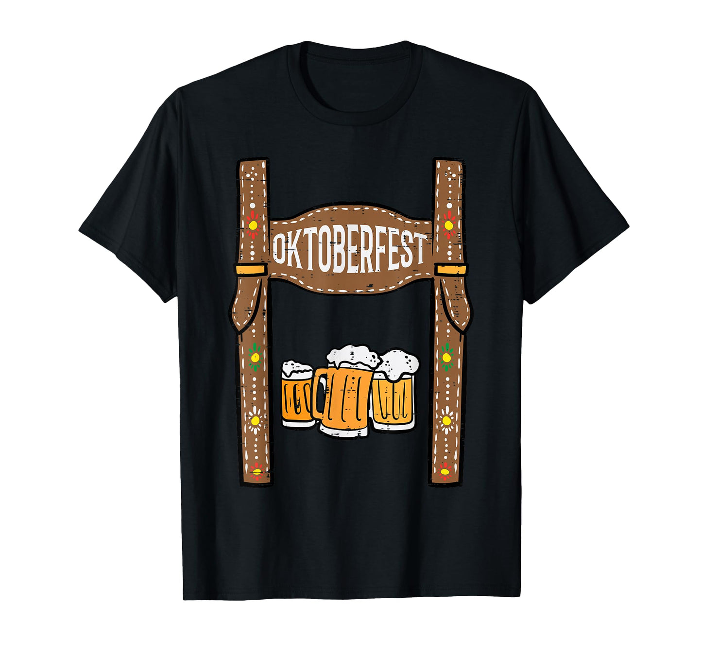 Oktoberfest Lederhosen Costume German Bavarian Festival Men T-Shirt
