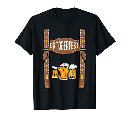 Oktoberfest Lederhosen Costume German Bavarian Festival Men T-Shirt