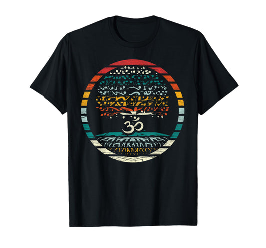 Tree of Life Shirt with Om Symbol Yoga Om Tee T-Shirt