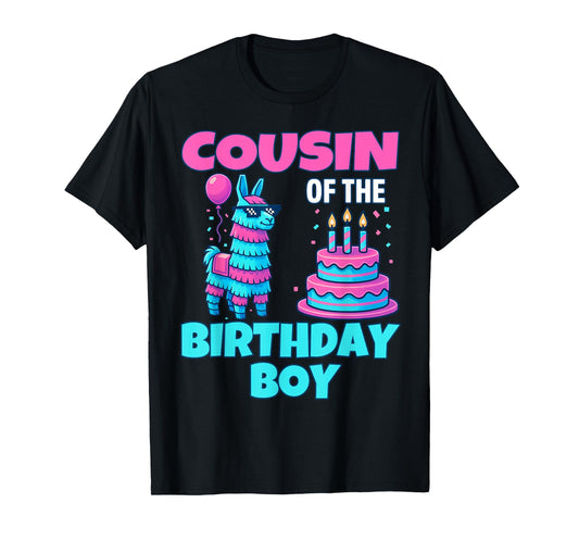 cousin Birthday Boy Llama Pinata Party family mathing women T-Shirt