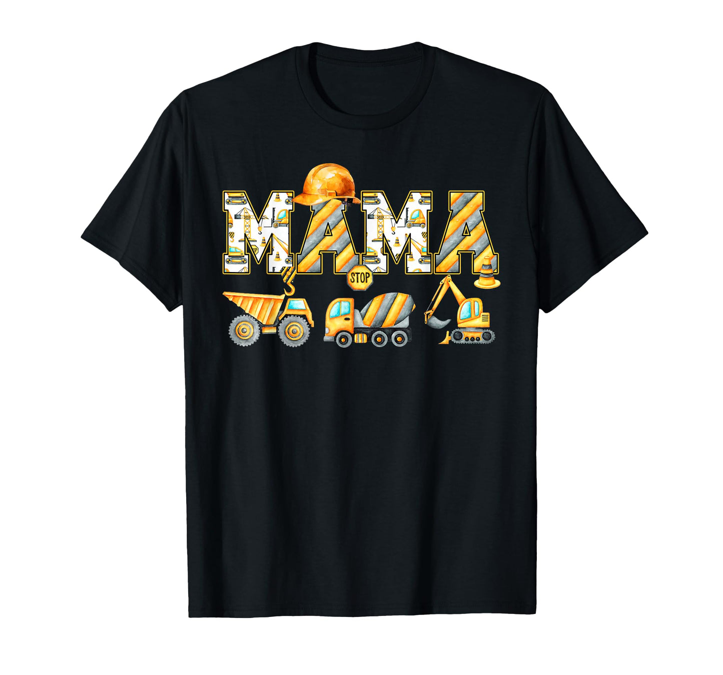 Funny Mama Construction Excavator Kids Matching Family Party T-Shirt