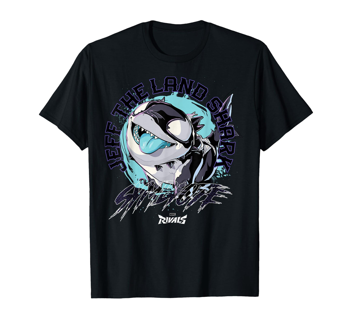Marvel Rivals Jeff The Land Shark in Action T-Shirt