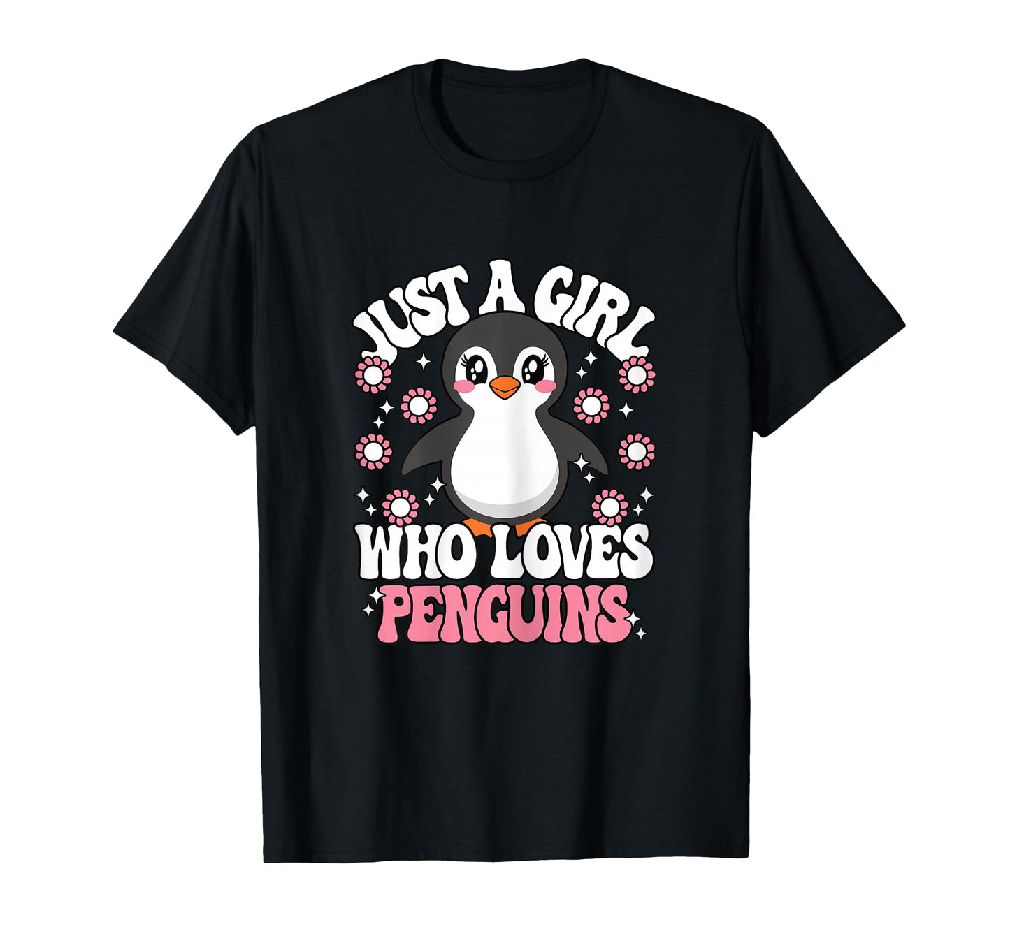 Just A Girl Who Loves Penguins Cute Penguin Kids T-Shirt
