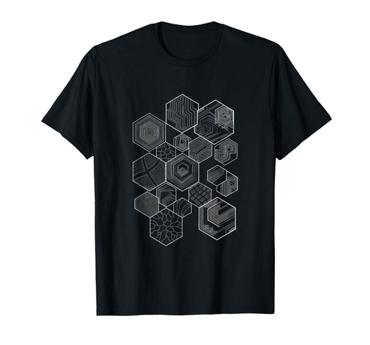 Sacred Geometry Hexagonal Pattern Chaos Esoteric T-Shirt