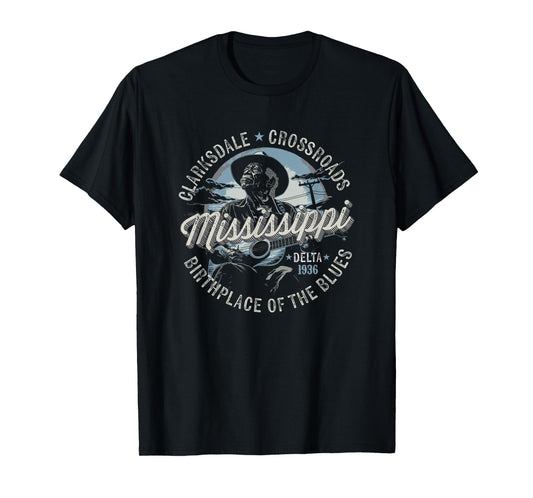 Clarksdale Mississippi - Birthplace of the Blues T-Shirt T-Shirt