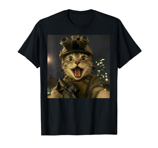 Wash Tactical Cat Meme T-Shirt