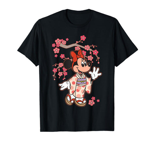 Disney Minnie Mouse in Kimono Cherry Blossoms Spring Sakura T-Shirt