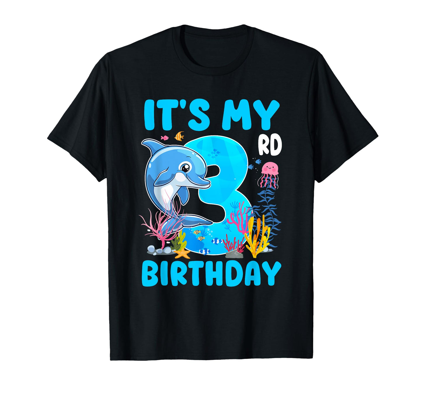 It's My 3rd Birthday Dolphin Sea Animal Themed 3 Year Old T-Shirt