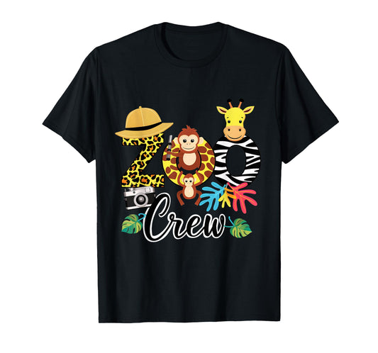 Zoo Giraffe Crew Safari Animal Zoo Keeper Kids Costume Gifts T-Shirt
