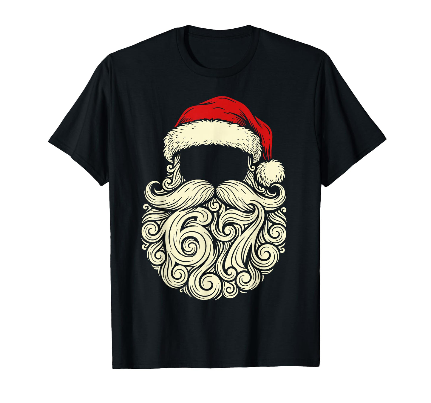 Santa 67 Hidden in Beard Christmas T-Shirt