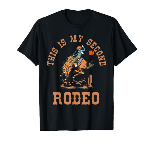 This is My Second Rodeo Western 2nd Birthday Boy Cowboy Kids T-Shirt