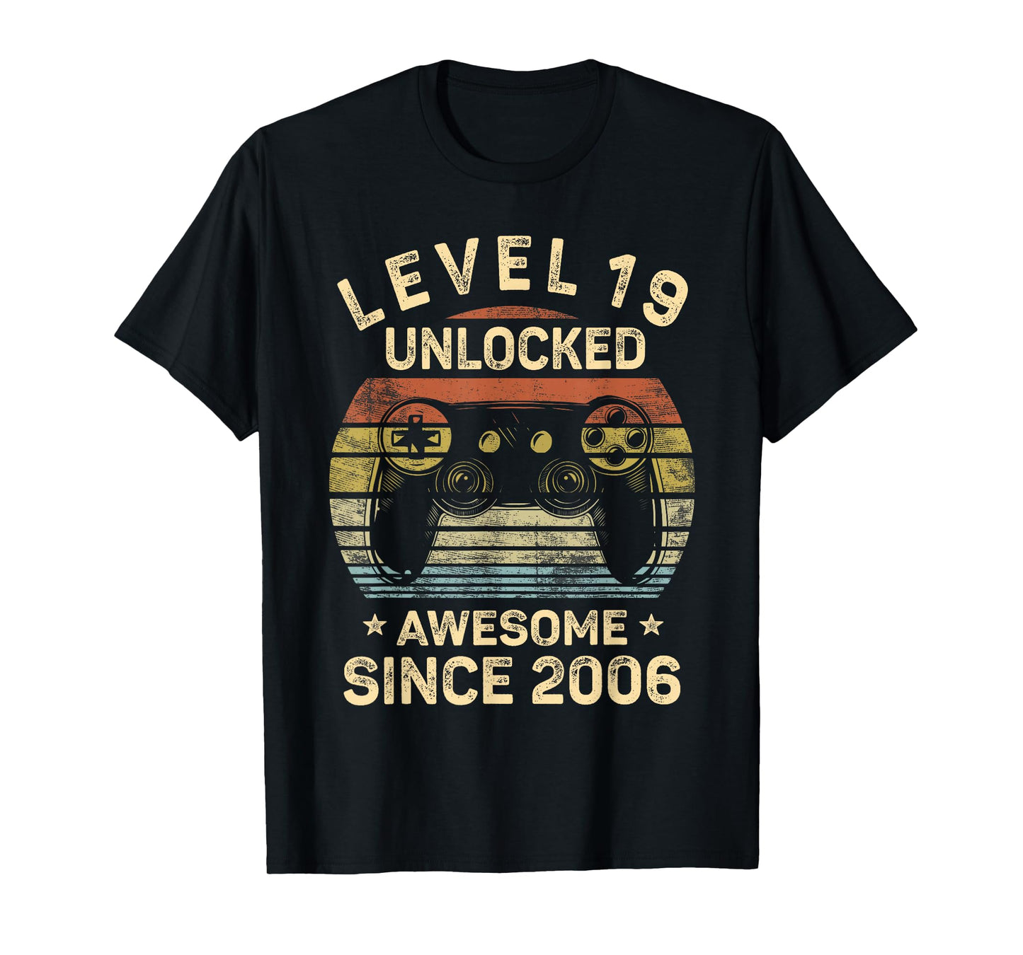 Level 19 Unlocked 19th Birthday 19 Year Old Gifts Gamer Bday T-Shirt