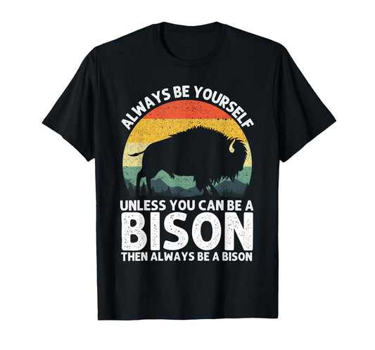 Cool Bison Design for Men Women Buffalo Animal Lovers Bison T-Shirt