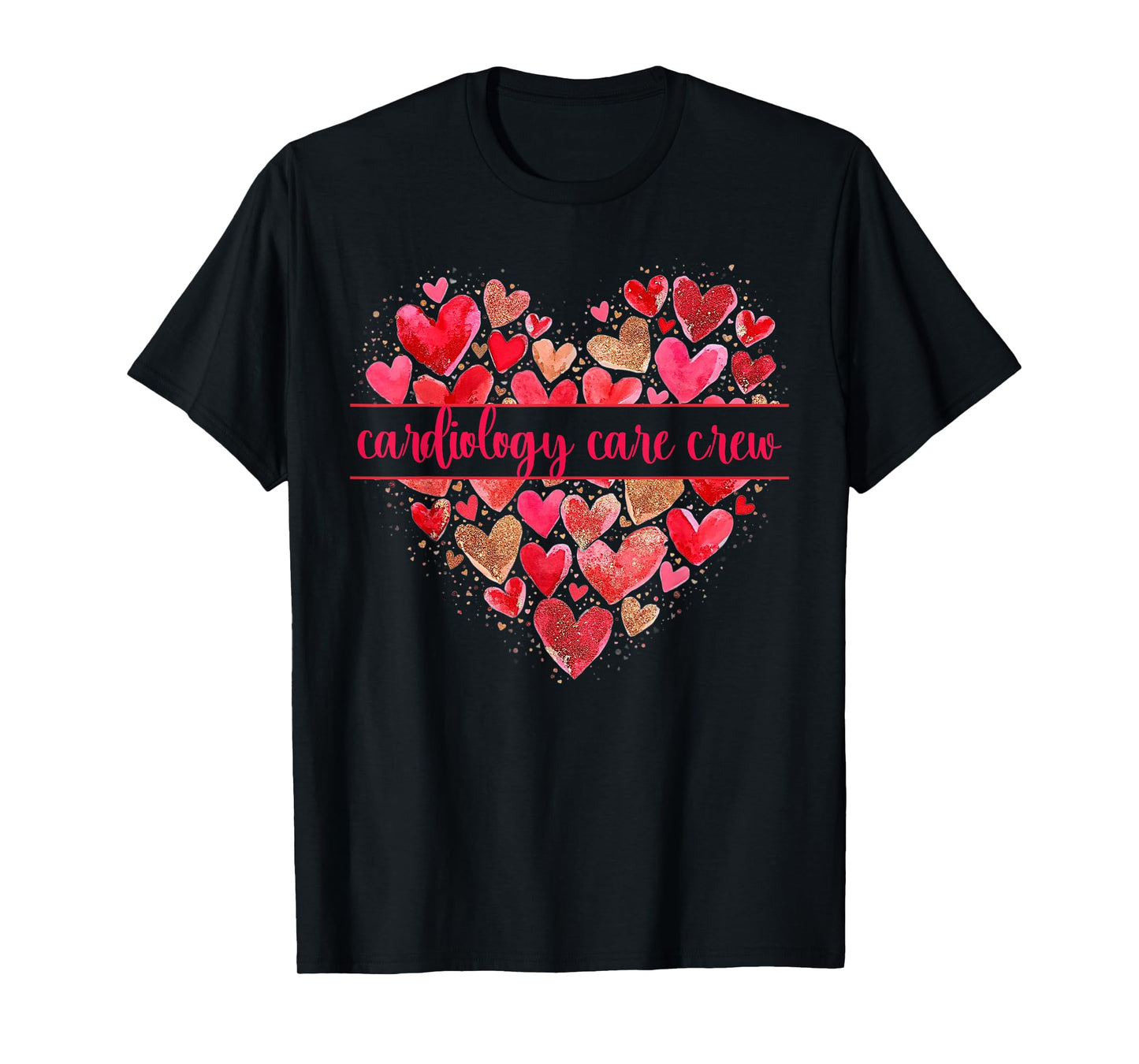 Cardiology Care Crew Heart Valentines CVICU Cardiac Nurse T-Shirt