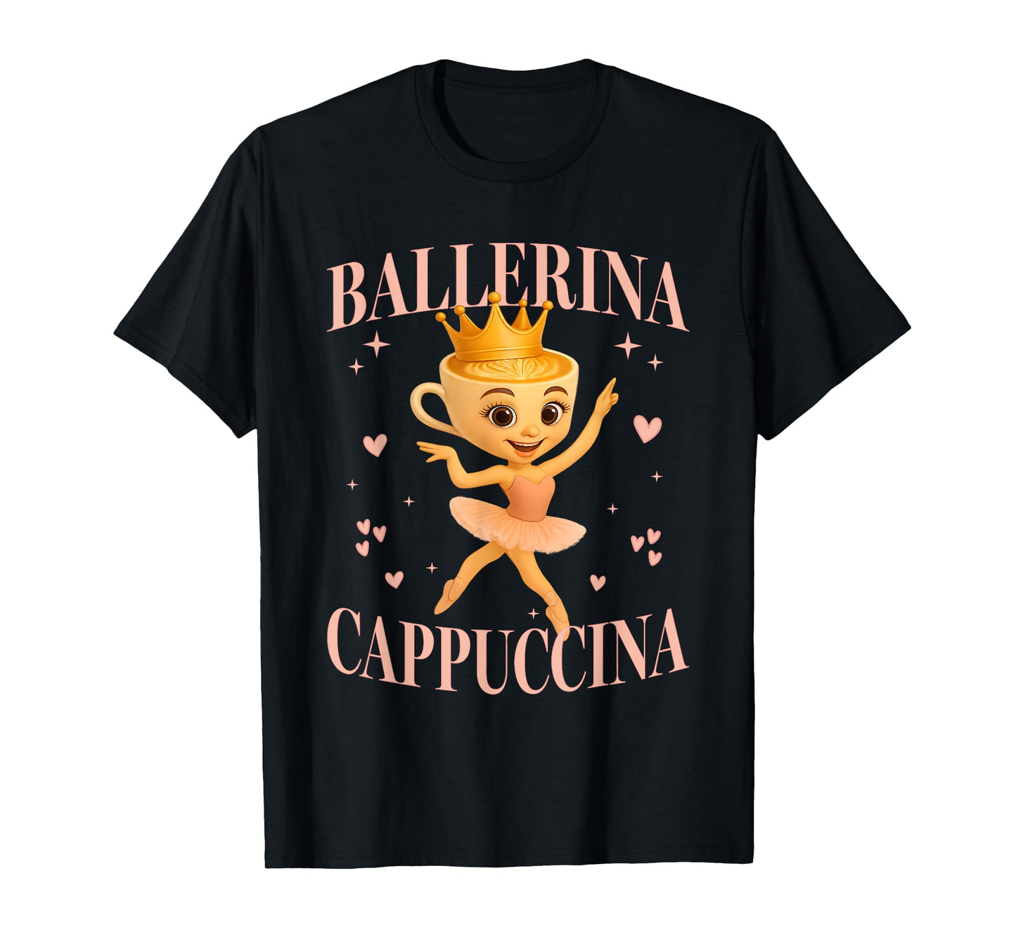 Ballerina Cappuccina Princess Italian Brainrot Girl Kids T-Shirt