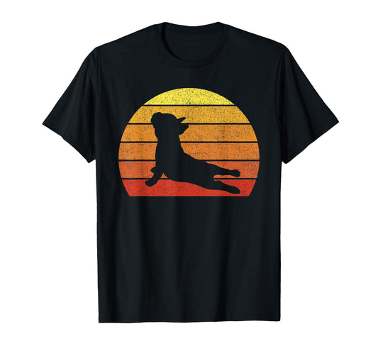 Retro Vintage French Bulldog Shirt Yoga Funny French Bulldog T-Shirt