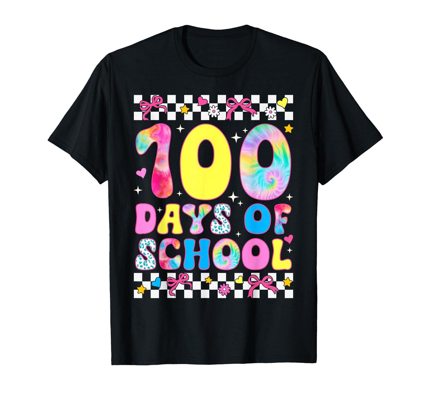 100 Days of School Tie Dye 100th Day of School Boys Girls T-Shirt