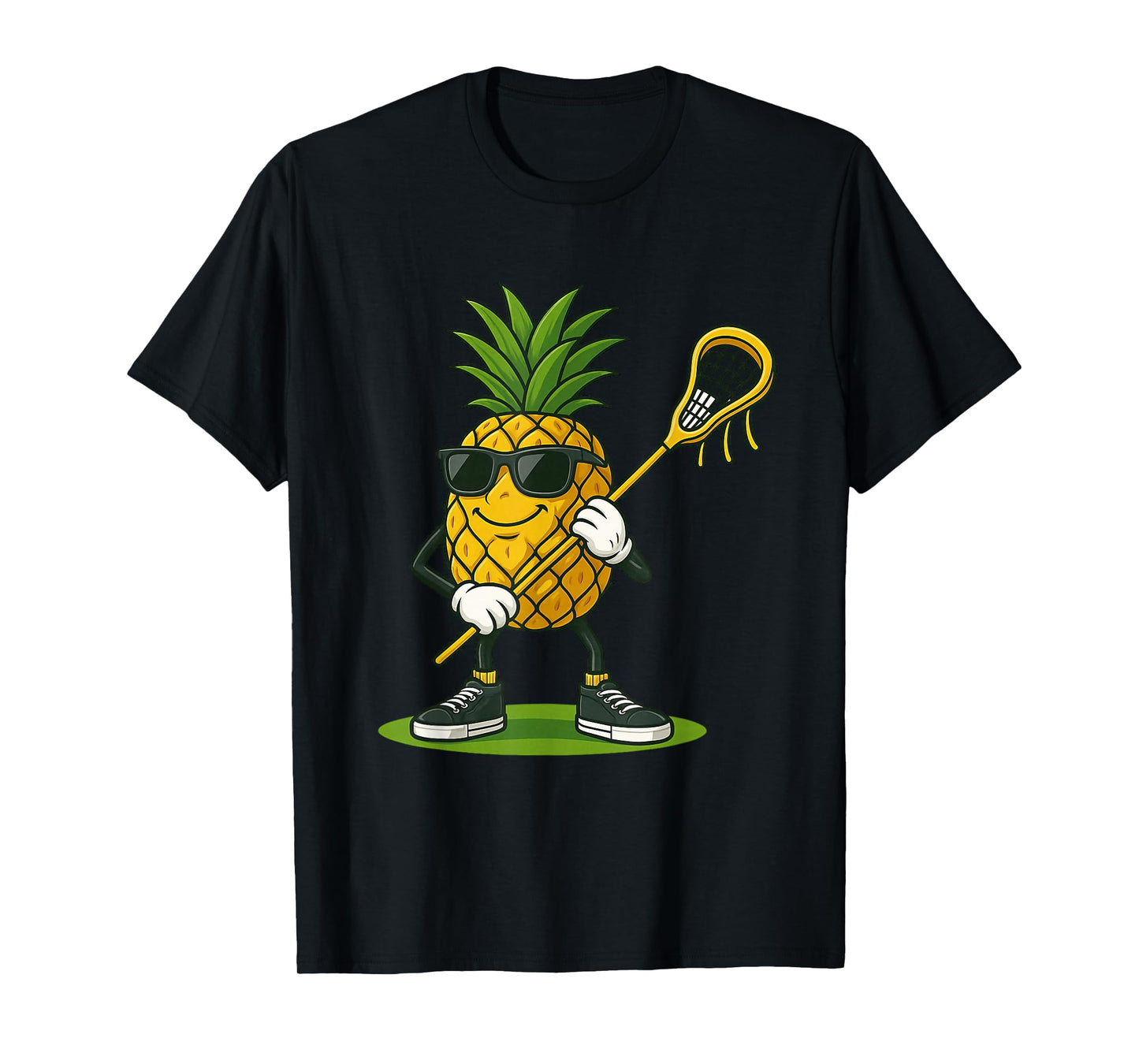 Funny Lacrosse LAX Pineapple Kids Men Women Lacrosse Player T-Shirt