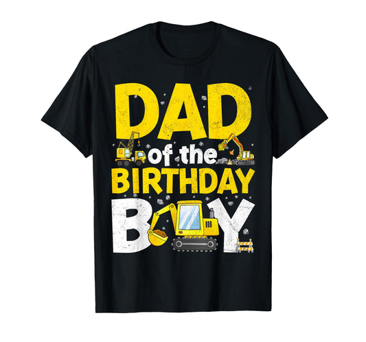 Dad Of The Birthday Boy Matching Construction Family Party T-Shirt