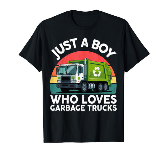 Toddler Boy Who Loves Garbage Truck Birthday Outfit Trash T-Shirt