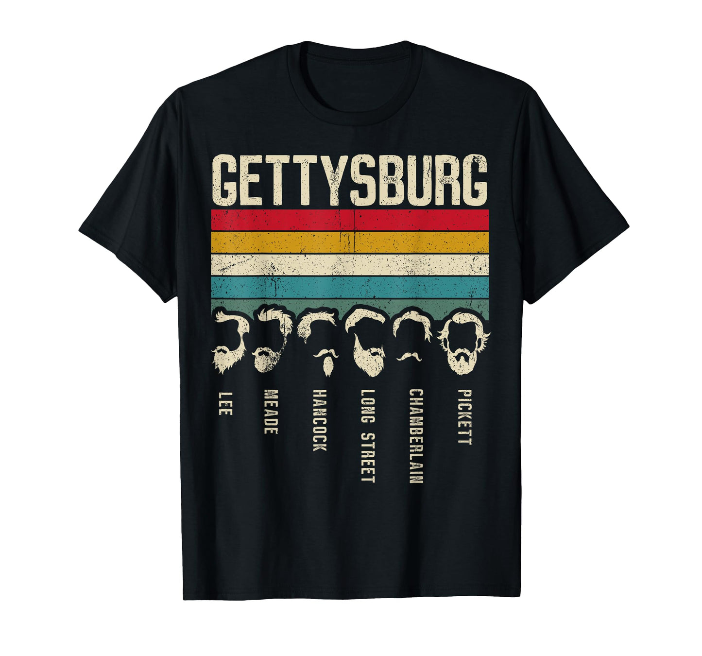 US History - Civil War Beards - Gettysburg Beard T-Shirt