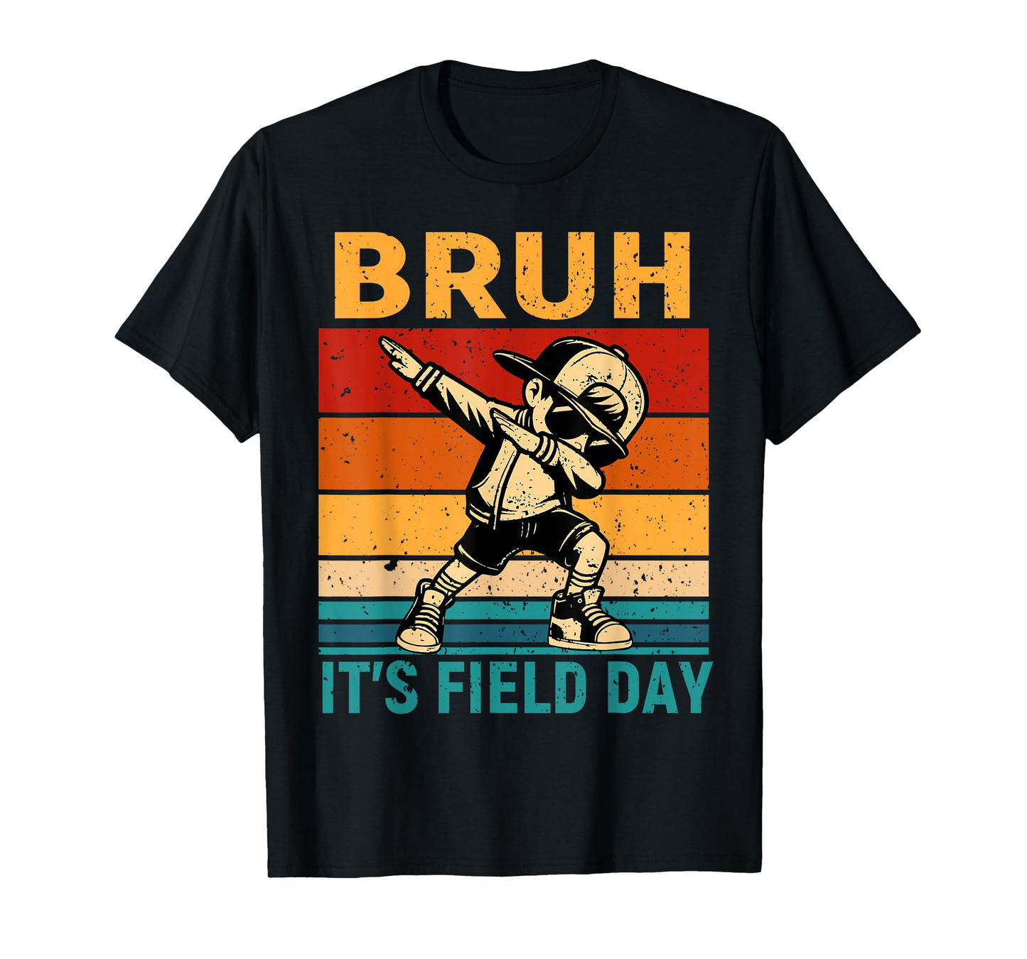 Bruh It's Field Day Teacher Happy Field Day Dabbing Boy T-Shirt