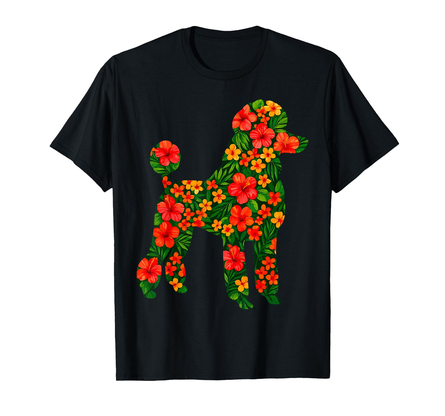 Floral Poodle T-Shirt