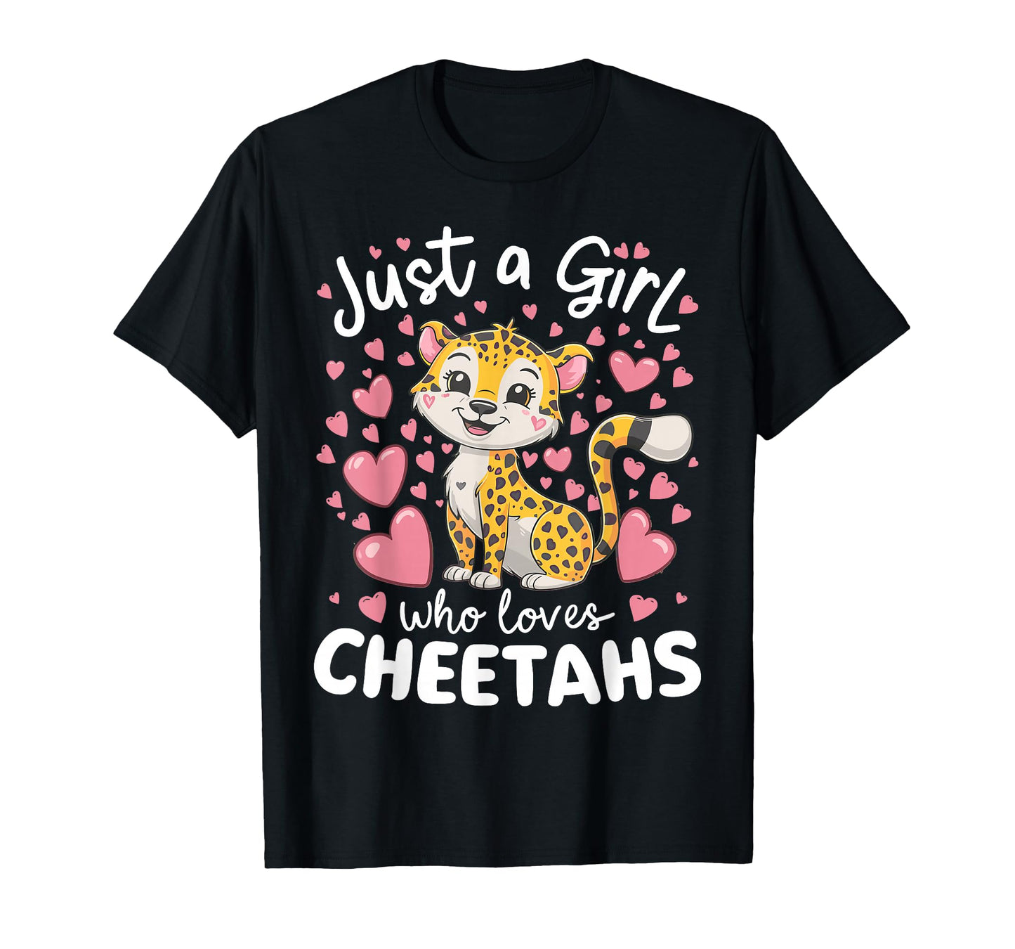 Just a Girl Who Loves Cheetahs African Savanna T-Shirt
