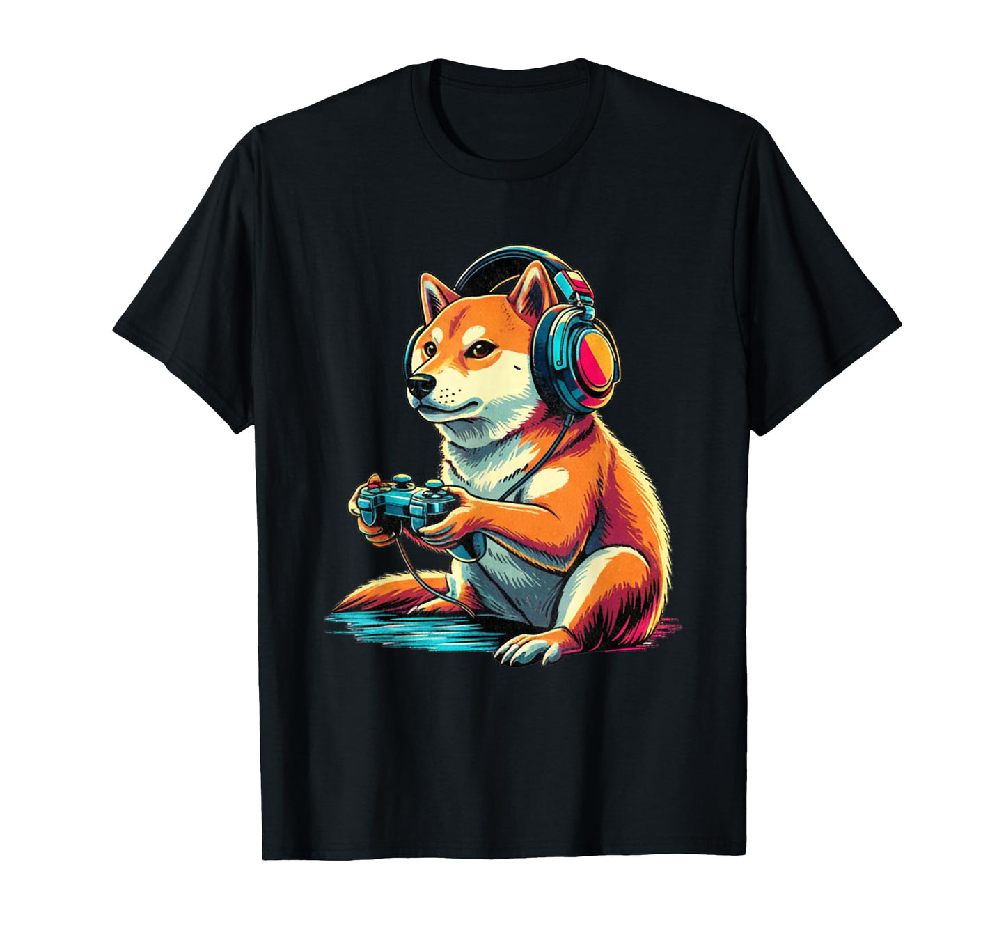 Shiba Dog Funny Video Games Shiba Dog T-Shirt
