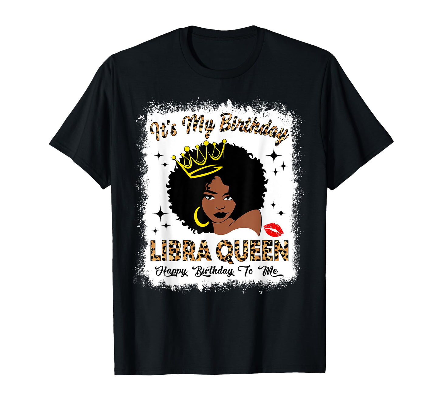 It's My Birthday Afro Women African American Libra Queen T-Shirt