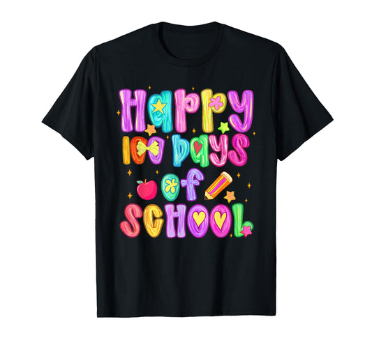 100 Days of School Preppy 100th Day of School Teacher Kids T-Shirt