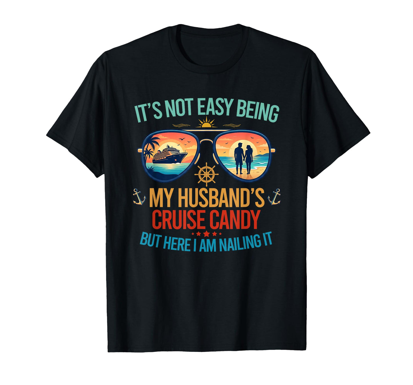 Husband and Wife Cruise Candy Funny Matching Couples T-Shirt