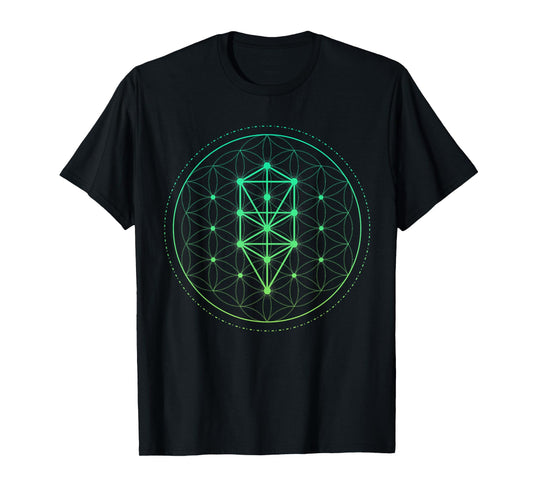 Watercolor Mandala Sacred Fractal Geometry Art Good Vibe tee T-Shirt