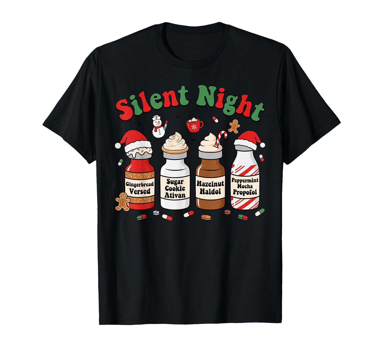 Funny Christmas Nurse Medical Christmas ICU nicu RN Nurse T-Shirt
