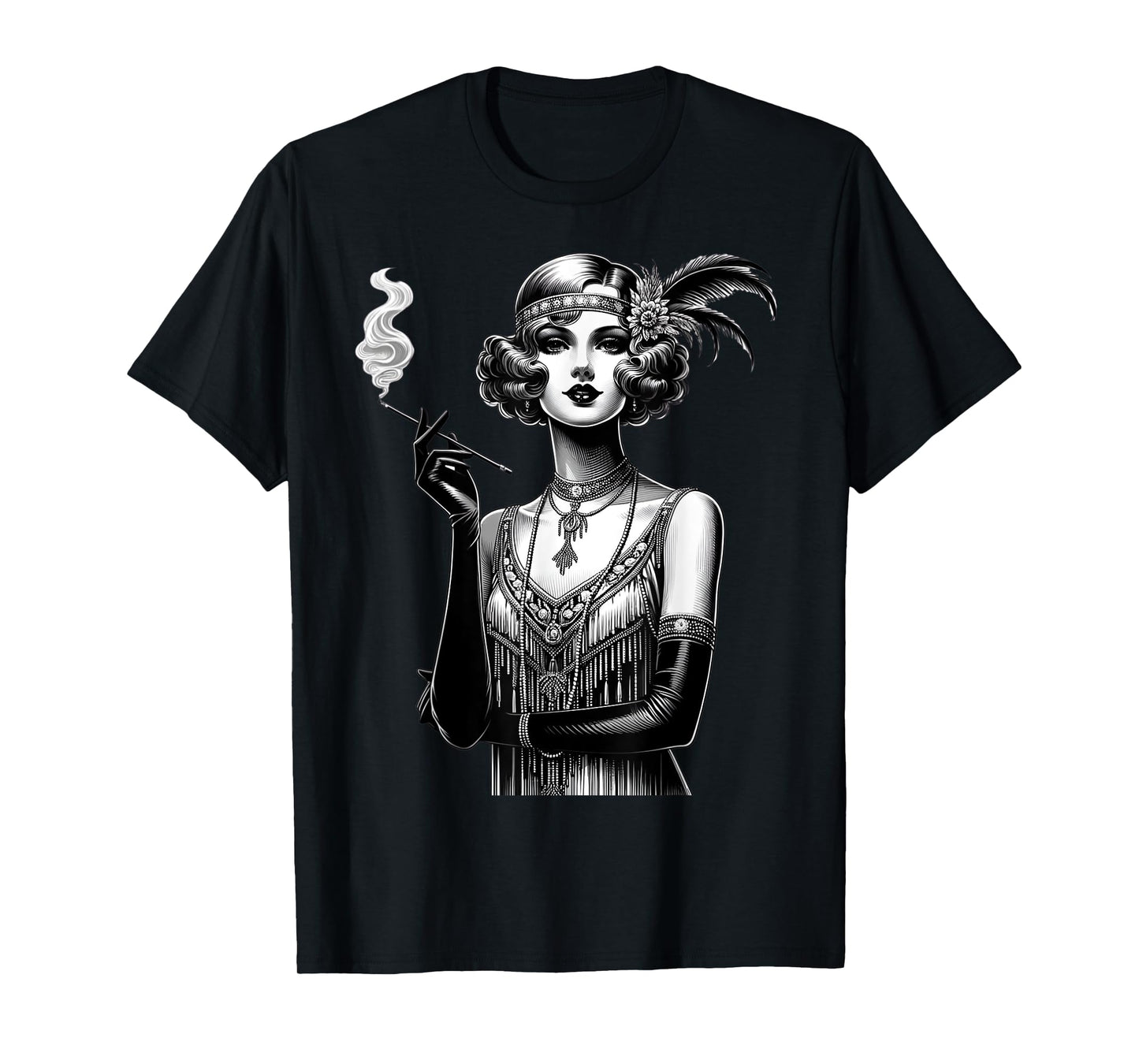 ROARING 1920's Great, Gatsby Glamorous Woman Flapper T-Shirt