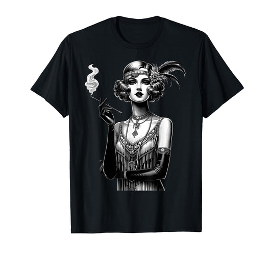 ROARING 1920's Great, Gatsby Glamorous Woman Flapper T-Shirt