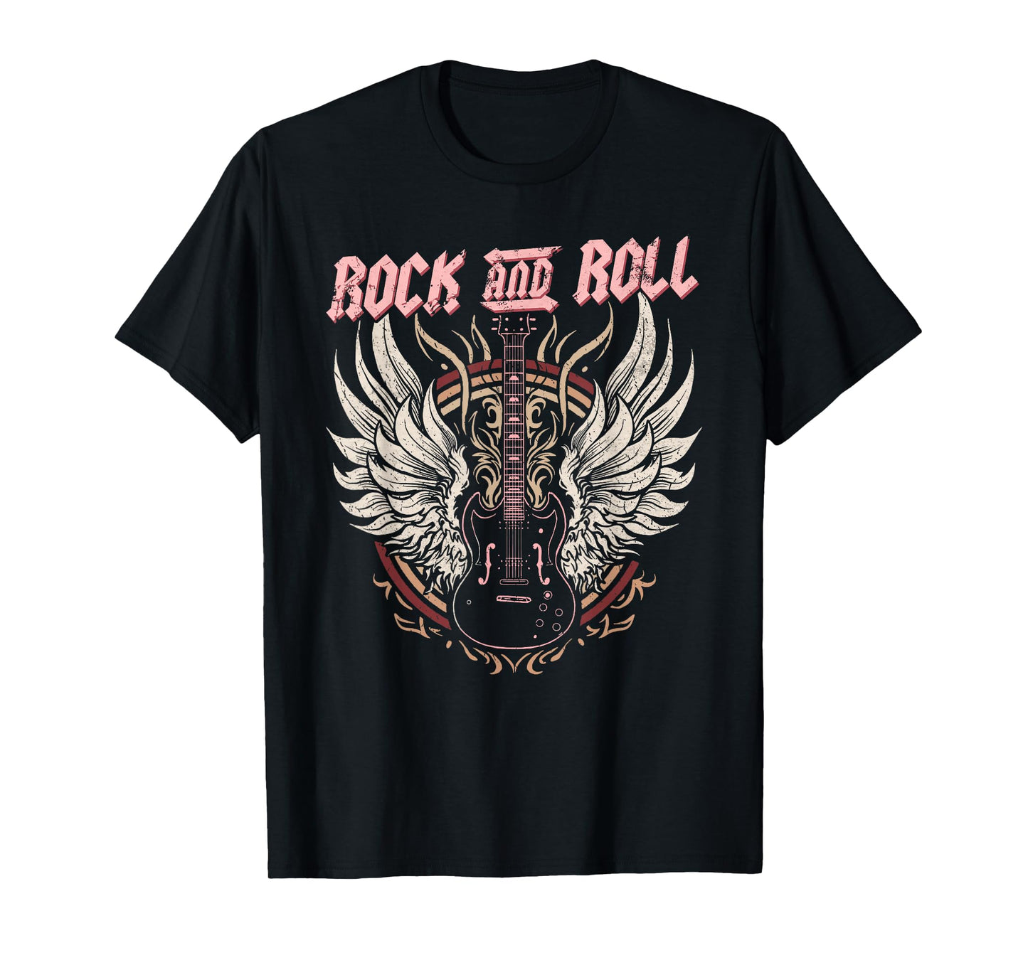 Rock & Roll Guitar Vintage ROCK Women Rock Band Music T-Shirt