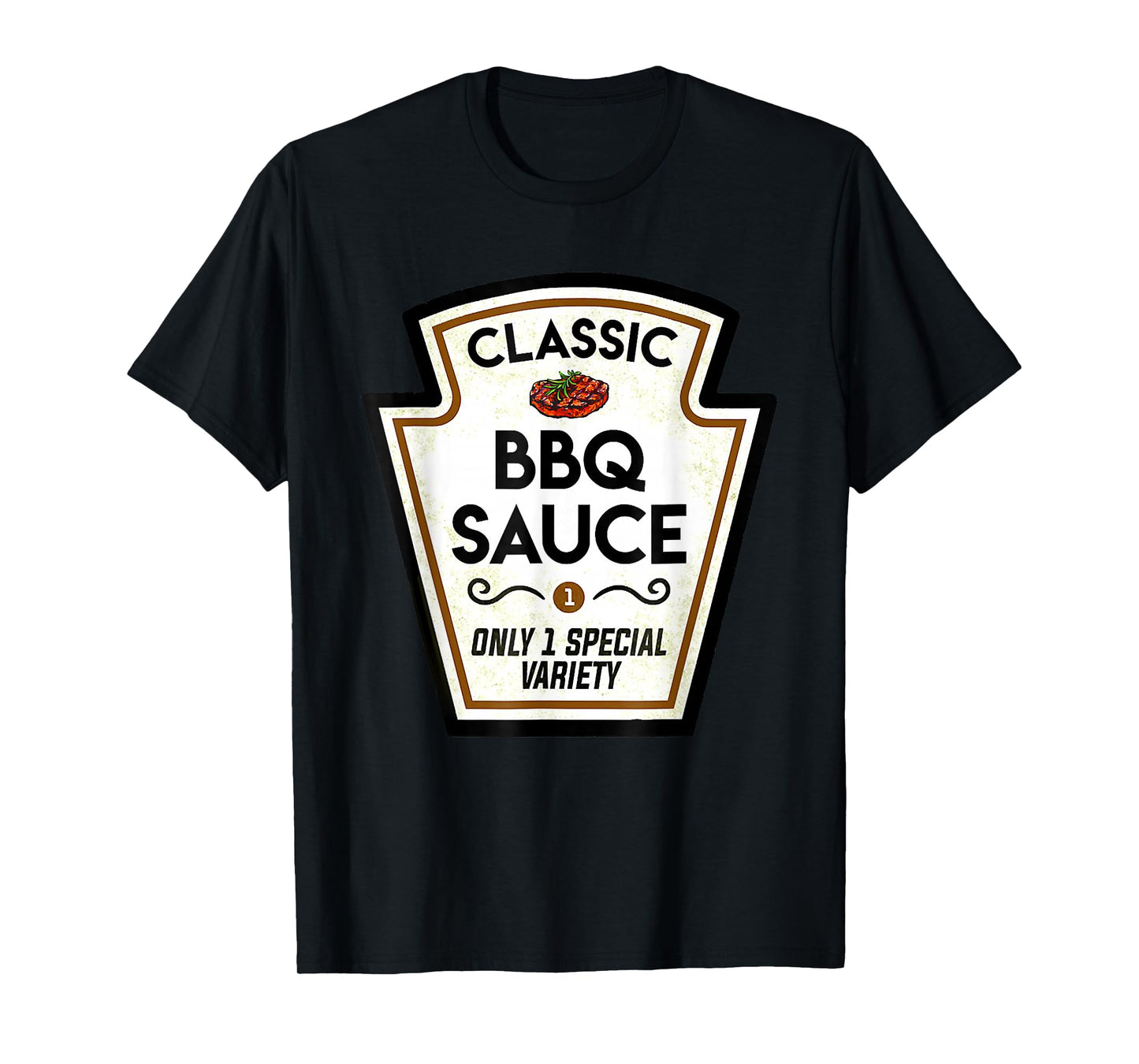 Barbecue BBQ Sauce Bottle Label Halloween Matching Costume T-Shirt