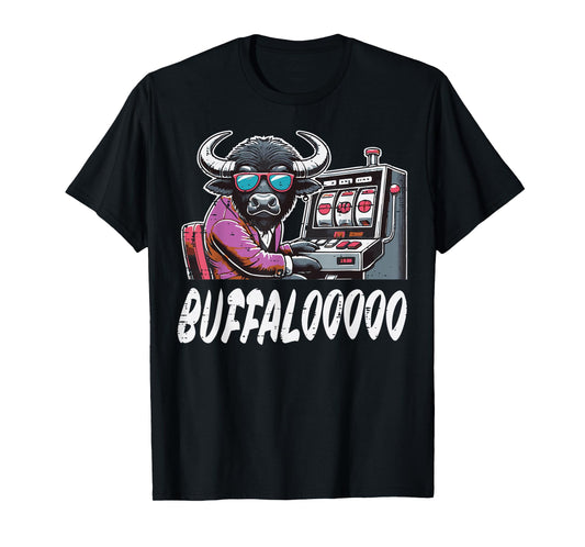 Casino Buffalo Slot Machine Buffaloooo Gambler Men Women T-Shirt