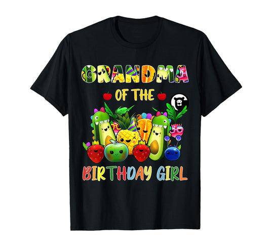 Grandma Of The Birthday Girl Family Fruit Birthday Hey Bear T-Shirt