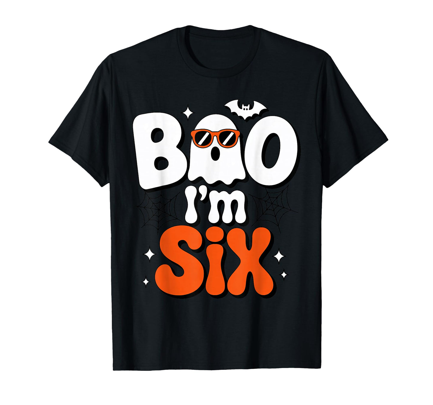 Boo I'm Six Halloween Birthday Costume for Six Year Old Kids T-Shirt
