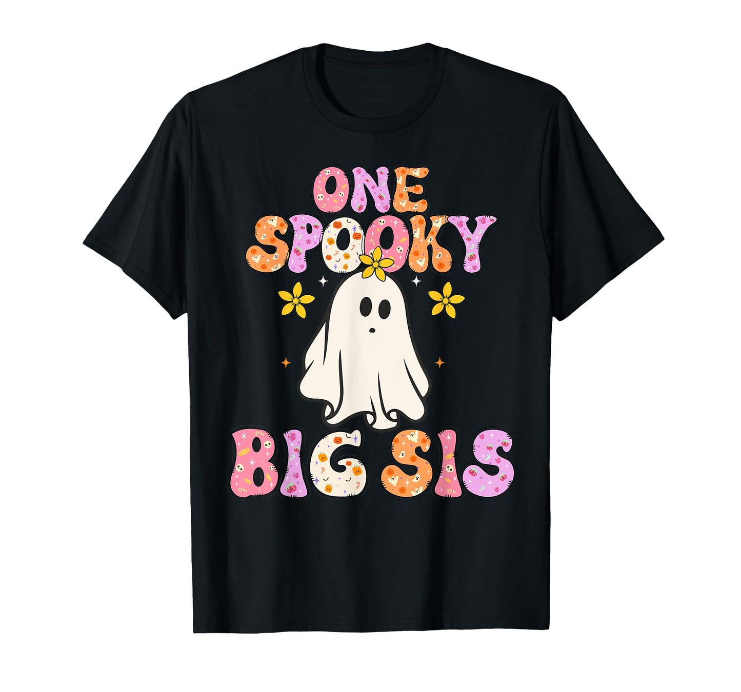 Big Sister Halloween One Spooky Big sister Announcement T-Shirt